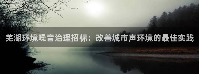 凯发官方网站|芜湖环境噪音治理招标：改善城市声环境的最佳实践